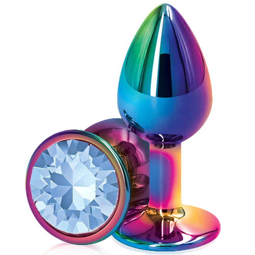 Erox Rainbow Hot Cooling Blue Large Anal Metal Plug