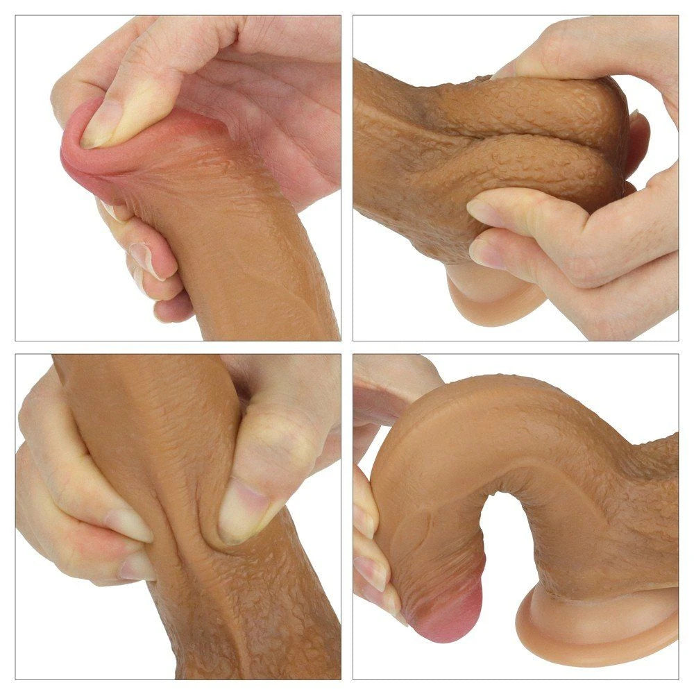 Dildo Series Çift Katmalı Gerçek Ten Dokusu Realistik Penis