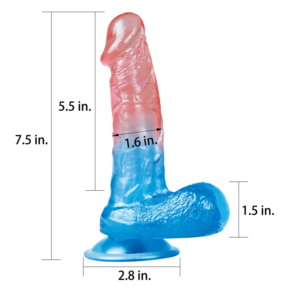 Lovetoy Dazzle Studs Dildo Curve 19 cm Jel Doku Realistik Penis