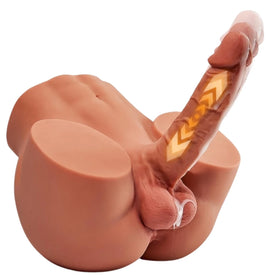 Erox Masturbation İleri Geri Haraketli Titreşimli Dildo ve Kalça Mastürbatör