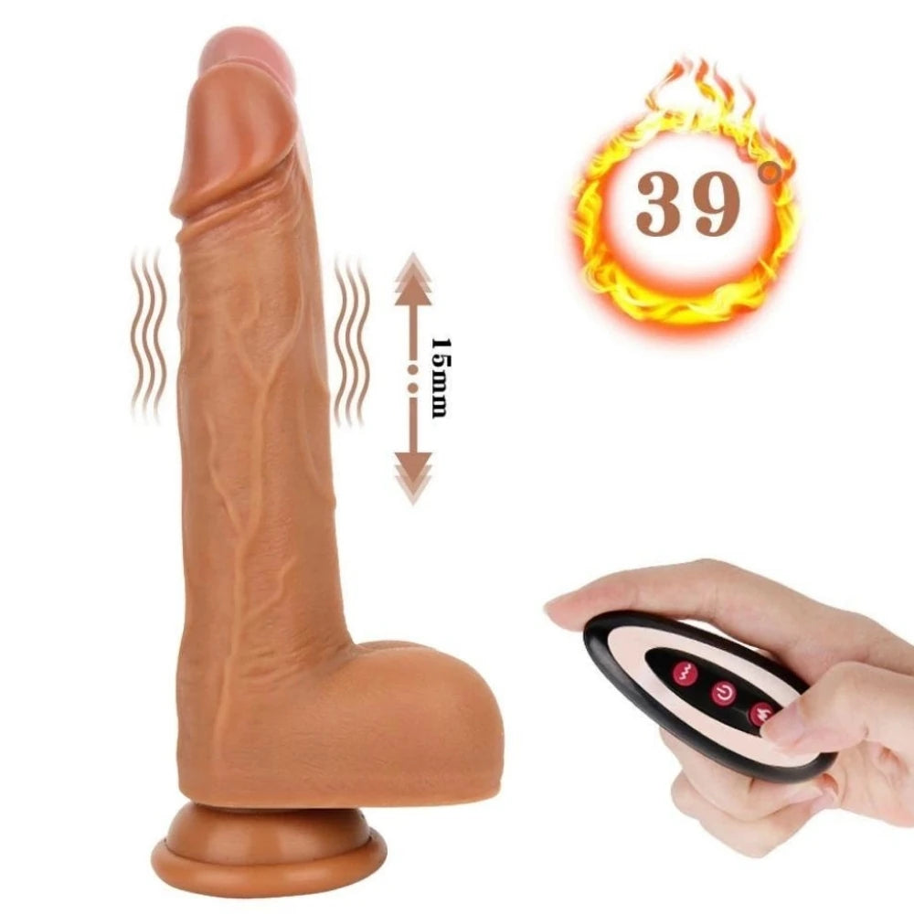 Marcelo Natural Dildo Aktif Isıtmalı 22 Cm İleri Geri Hareketli Realistik Penis