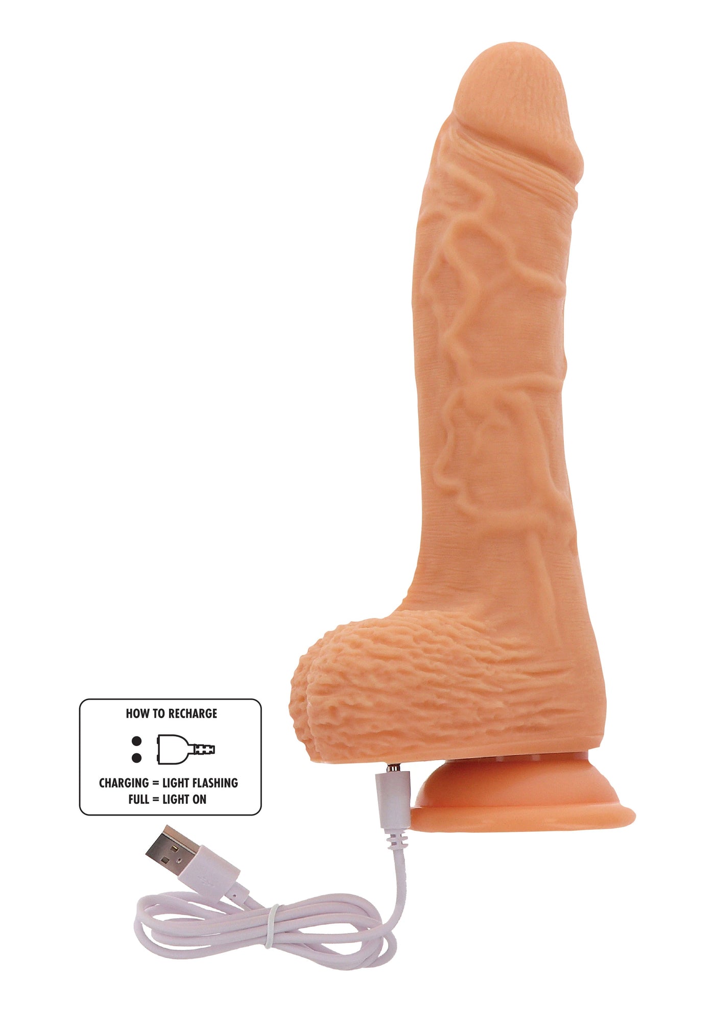 ToyJoy Naked Rotating Dildo Silicone Belden Bağlamalı Hareketli Penis 20 Cm.