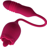 Erox Tongue Rose Dil ve İleri Geri Hareketli Gül Vibratör