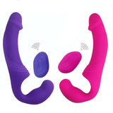 Aphrodisia Double Rider Uzaktan Kumandalı Strapless Strap-On Vibratör-Purple