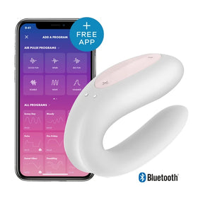 Satisfyer Double Joy Telefon Uyumlu Çiftler İçin Vibratör-White