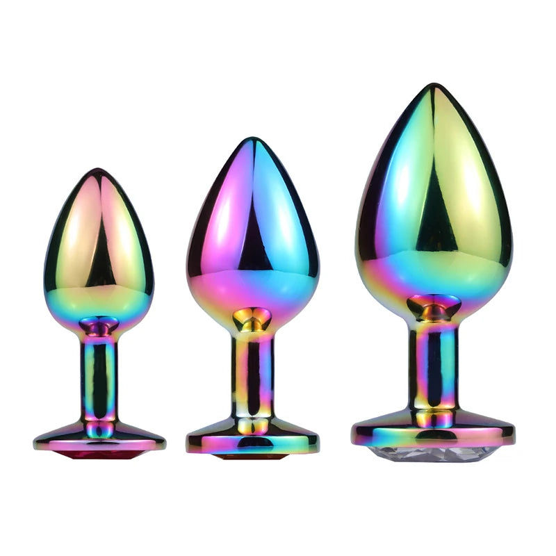 Erox Rainbow Hot Cooling Pink Small Anal Metal Plug