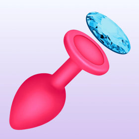 Erox The Anal Fantasy Pink Silicone Butt Silikon Anal Plug-Medium