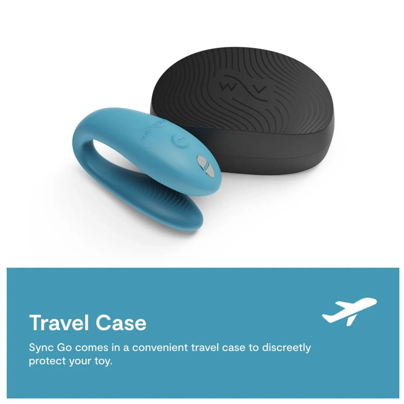 We-Vibe Sync Go App-Controlled Couple Vibrator - Aqua