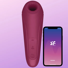 Satisfyer Curvy 1+ Telefon Kontrollü Emiş Güçlü Vibratör-Bordeaux