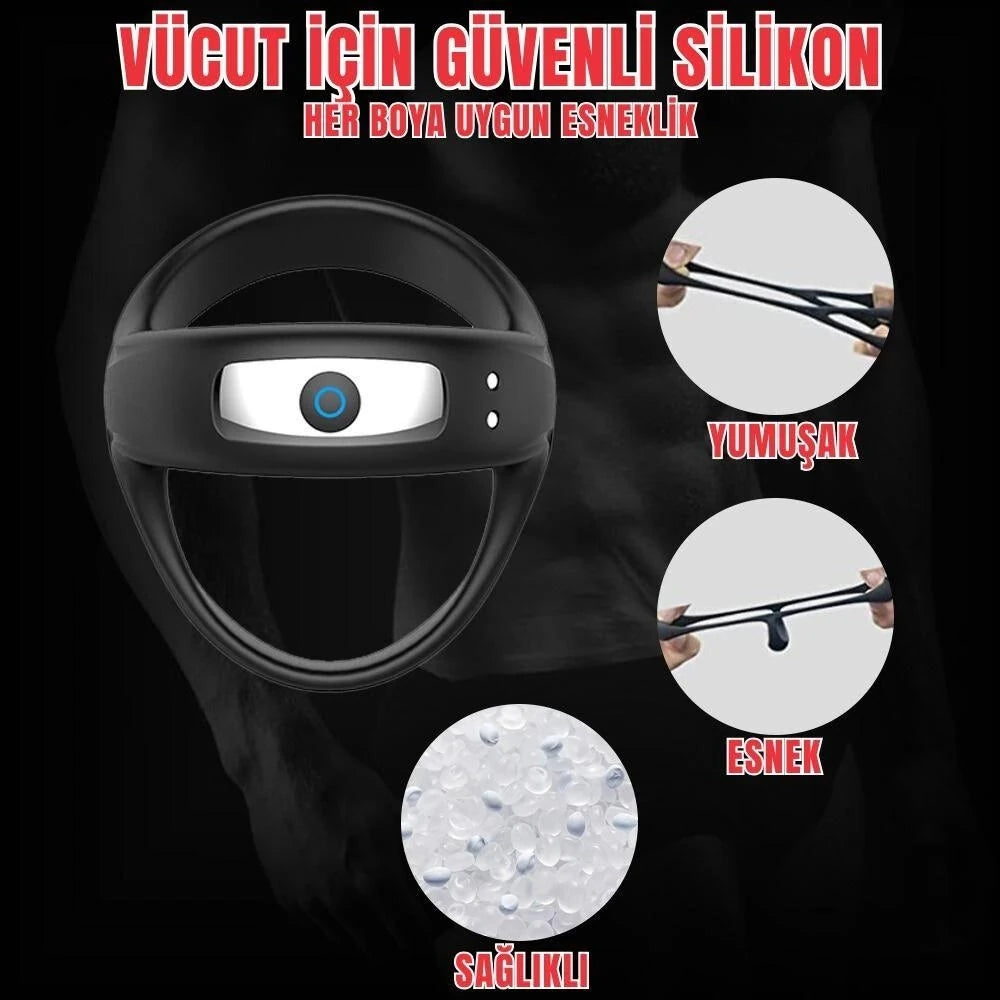 Erox Sam Cock Ring 10 Modlu Şarjlı Penis Halkası