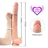 Xise Dildo Series Huoer Flexible 43 cm Realistik Büyük Penis XS-WBC10068-Flesh