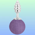 Erox The Anal Fantasy Ribbed Peluşlu Boğumlu Metal Anal Plug-Purple