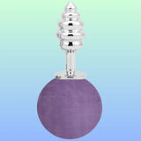Erox The Anal Fantasy Ribbed Peluşlu Boğumlu Metal Anal Plug-Purple