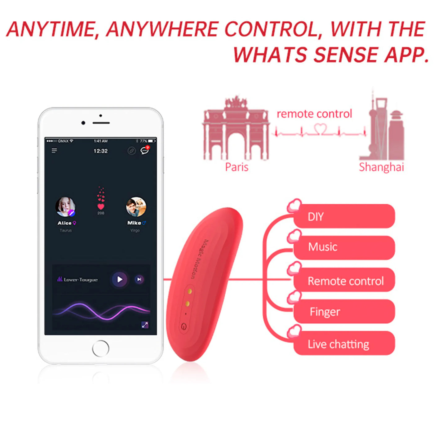 Magic Motion Nyx Telefon Kontrollü Giyilebilir Vibratör