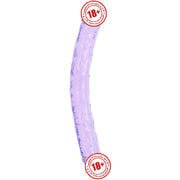 Erox Double Ended Jelly Dildo 30 cm Çift Taraflı Jel Penis-Purple