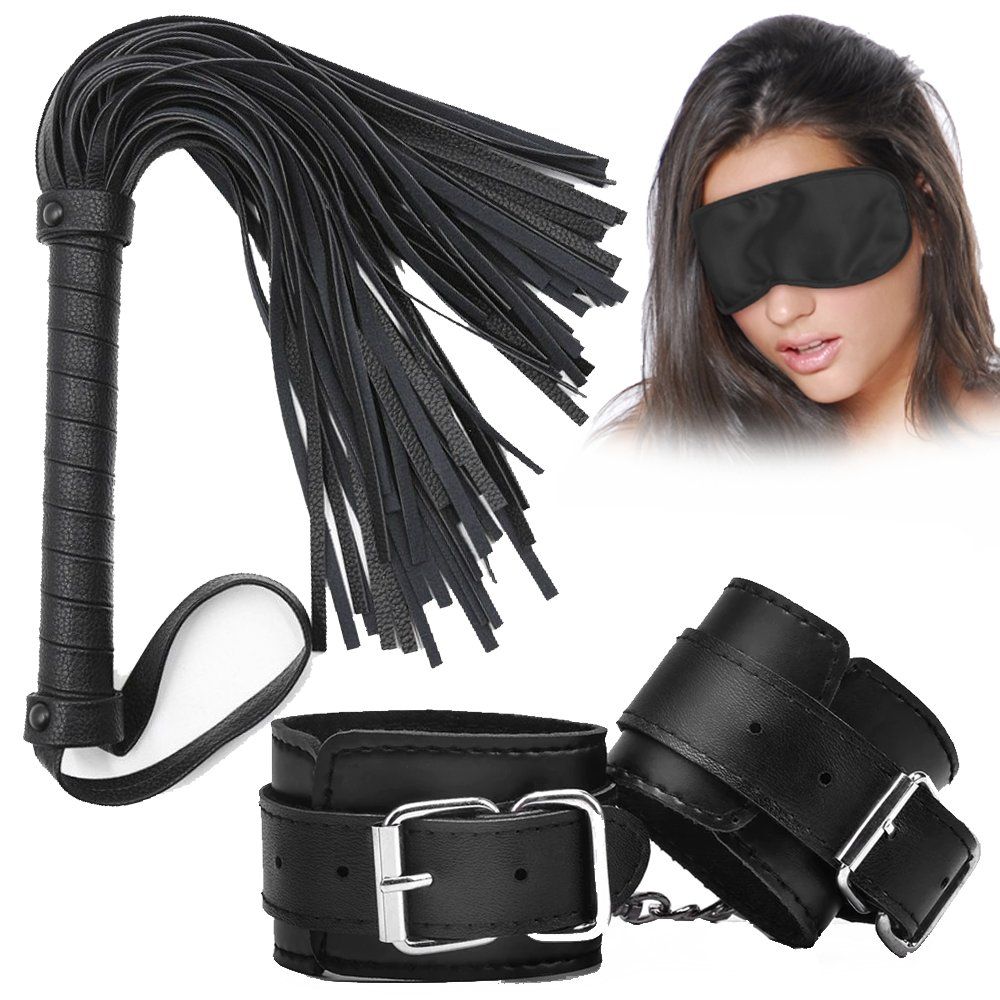 Erox Fetish Fantasy Series Cuffs 4 Pcs. Deri Fetiş Pozisyon Kelepçe Seti-Siyah