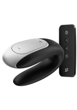 Satisfyer Double Fun Telefon ve Uzaktan Kumanda Kontrollü Vibratör-Black
