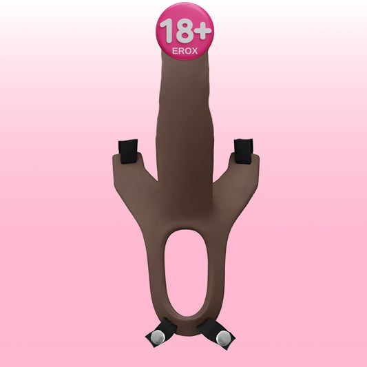 Aphrodisia Hollow Strap-On 15 Cm İçi Boş Belden Bağlamalı Penis-Brown