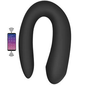 Satisfyer Double Fun Telefon ve Uzaktan Kumanda Kontrollü Vibratör-Black