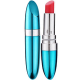 Erox Lipstick Compact Power Full Mini Ruj Vibratör-Blue