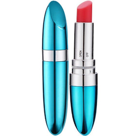 Erox Lipstick Compact Power Full Mini Ruj Vibratör-Blue