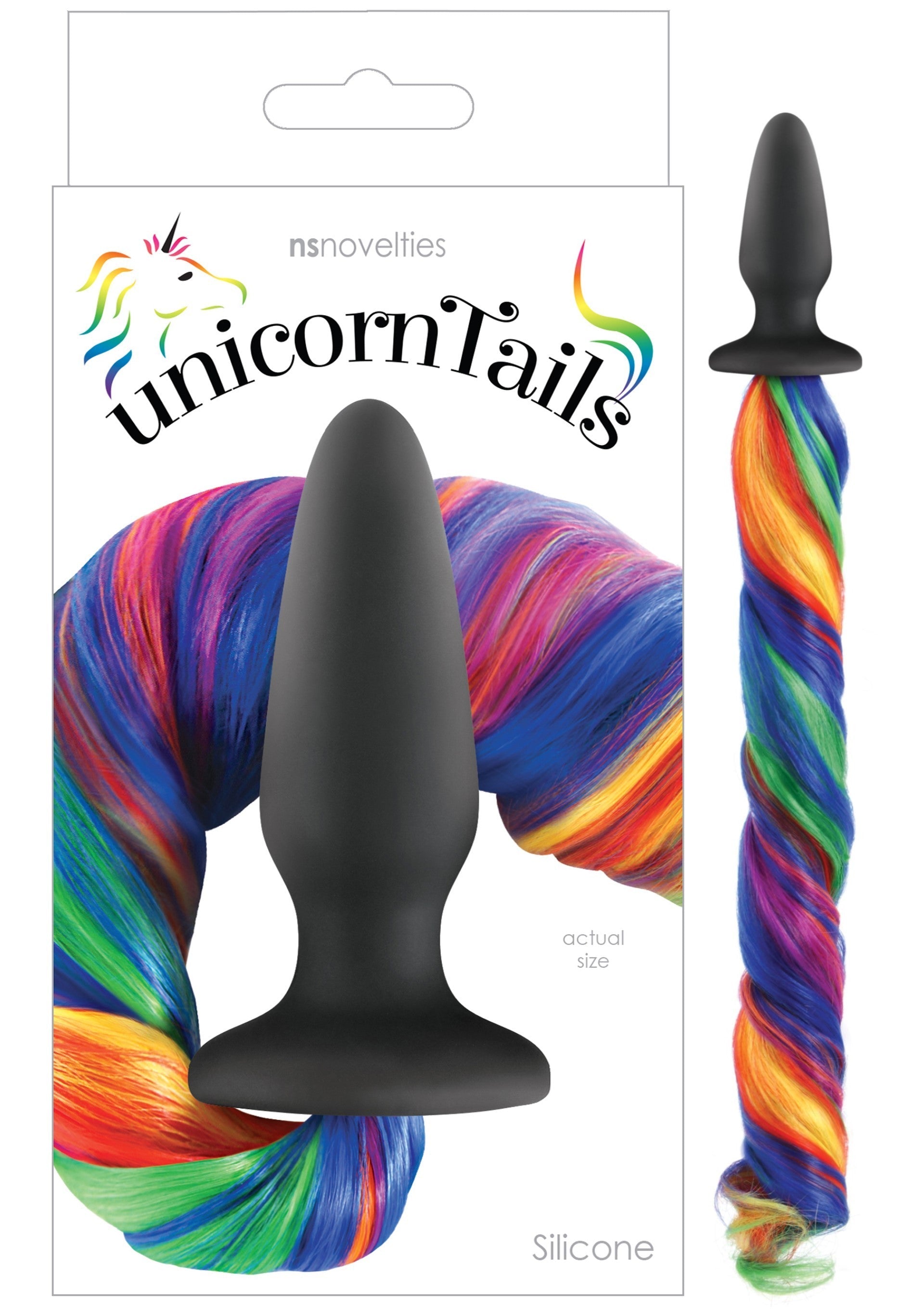 NS Novelties Unicorn Tails Kuyruklu Silikon Anal Plug Black