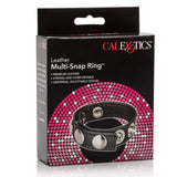 Calexotics Leather Multi-Snap Ring Deri Penis Halkası