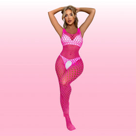 Erox She Sein Fishnet Seksi Vücut Çorabı-Pembe