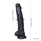 Xise Dildo Series Knight Flexible Realistik Penis XS-WBC10002-Black