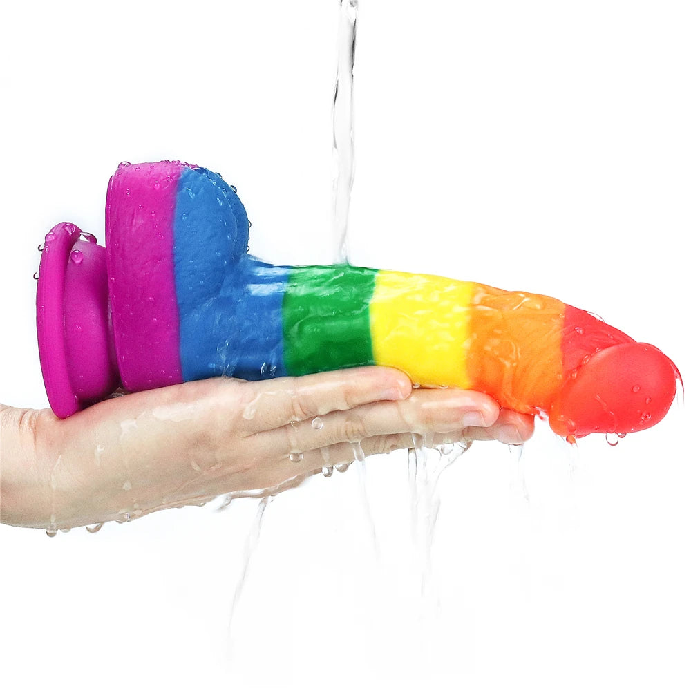 Lovetoy Prider Dildo 20 cm Renkli Soft Doku Realistik Penis LV410027