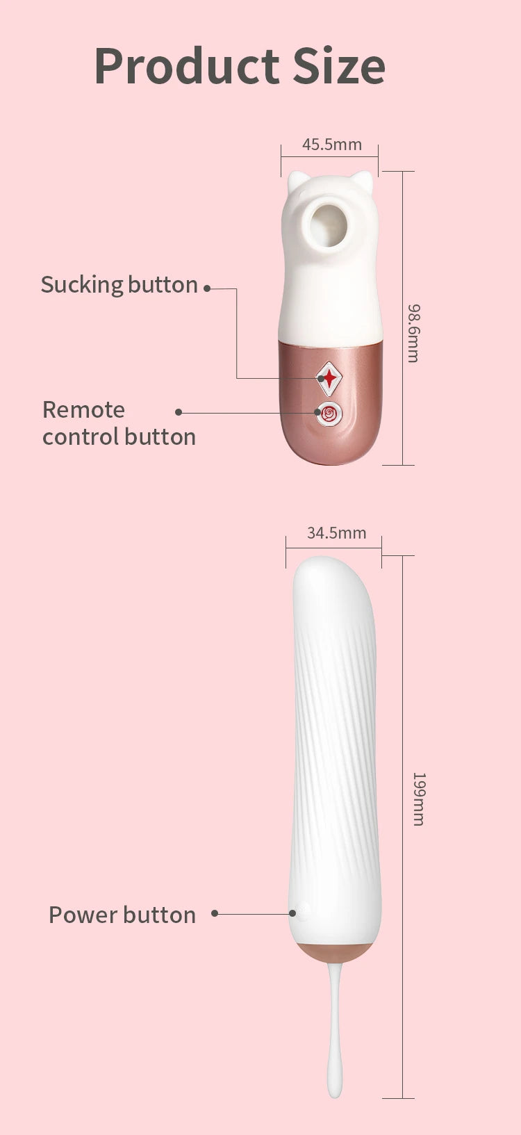 Wowyes Winnie Massager İleri Geri Hareketli Vibratör ve Emiş Güçlü İkili Vibratör