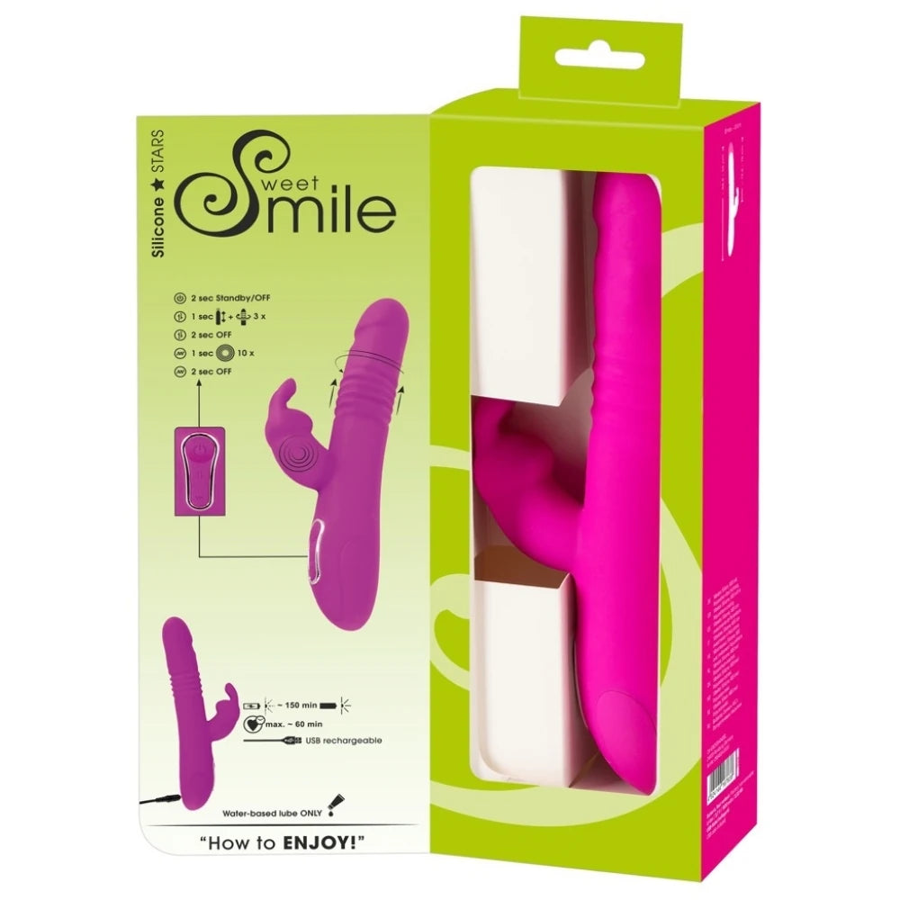 Sweet Smile Thrusting Pearl İleri Geri Hareketli Rabbit Vibratör