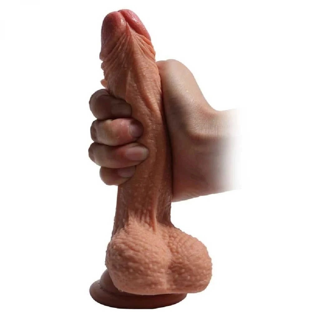 Erox Natural Texture 19 cm Çift Katmanlı Realistik Penis
