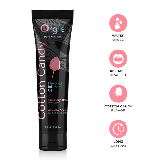 Orgie Cotton Sugar Flavored İntimate Gel Pamuk Şekeri Kayganlaştırıcı Jel 100 Ml.