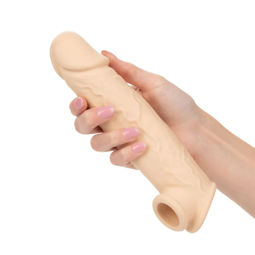 Calexotics Life-Like Extension 5 Cm Uzatmalı Et Dokulu Realistik Penis Kılıfı-Ten