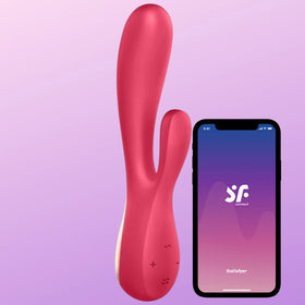 Satisfyer Mono Flex Telefon Kontrollü Rabbit Vibratör-Red