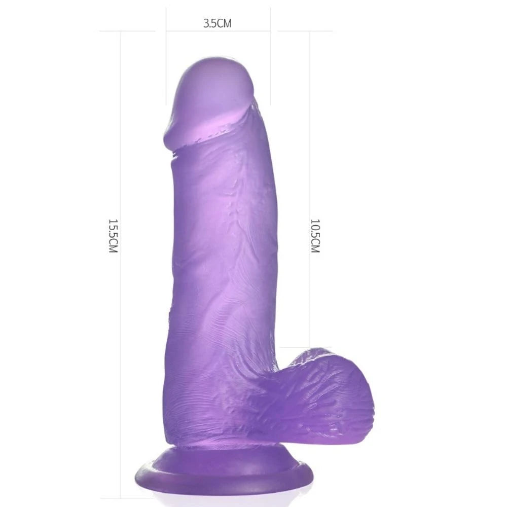 Lovetoy Jelly Studs Purple Small 15 cm Kemerli Jel Dildo LV3102