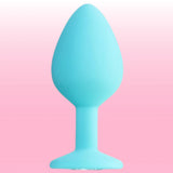 Erox The Anal Fantasy Kristal Taşlı Silikon Anal Plug-Medium