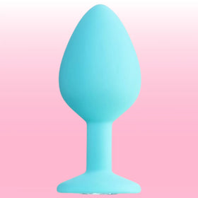 Erox The Anal Fantasy Kristal Taşlı Silikon Anal Plug-Medium