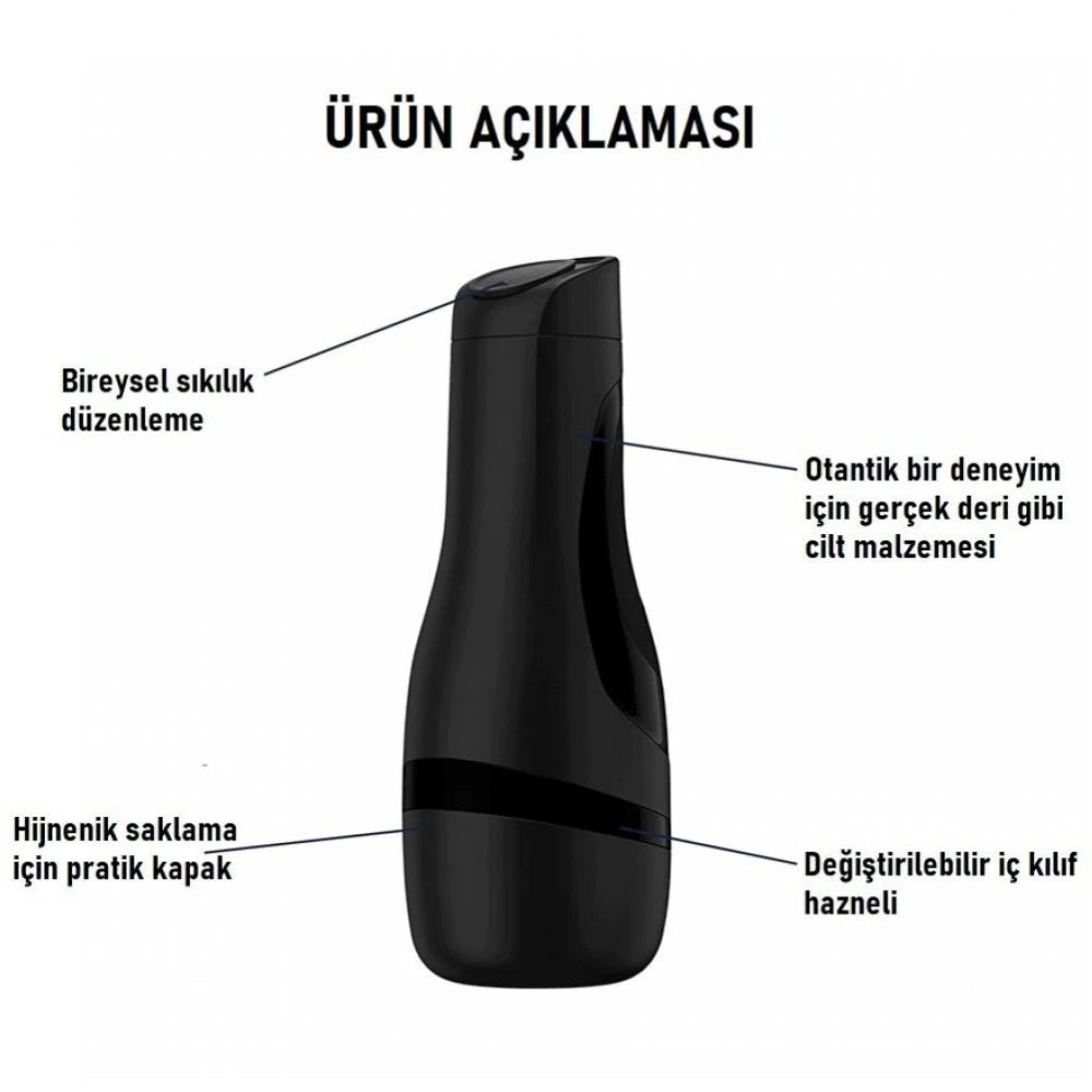 Satisfyer Men Classic Masturbator Vajina-Black