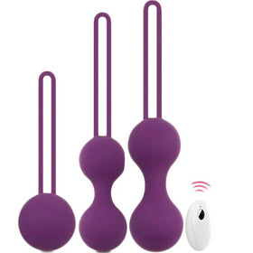 Erox Exuis Balls Set Uzaktan Kumanda Kegel Egzersiz Vibratörü Mor