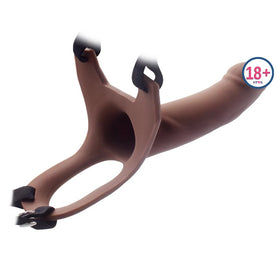 Aphrodisia Hollow Strap-On Flesh 17 Cm İçi Boş Belden Bağlamalı Penis-Brown
