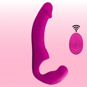Aphrodisia Double Rider Uzaktan Kumandalı Strapless Strap-On Vibratör-Pink