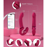 Lovense Lapis Telefon Kontrollü Titreşimli Strapless Strapon Dildo