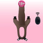 Aphrodisia Hollow Strap-On Flesh 17 Cm İçi Boş Titreşimli Kemerli Penis-Brown