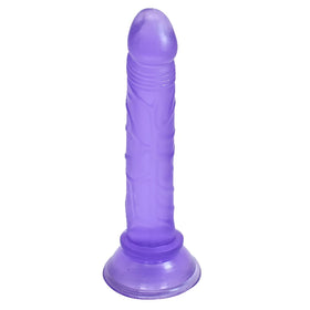Erox Jelly Strap-On 14.5 cm Balden Bağlamalı Realistik Penis-Purple
