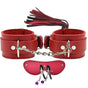 Erox Fetish Fantasy Series Cuffs 4 Pcs. Deri Fetiş Pozisyon Kelepçe Seti-Kırmızı