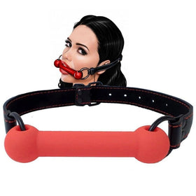 Erox Fetish Fantasy Horse Bit Gag Ağız Strapon-Kırmızı
