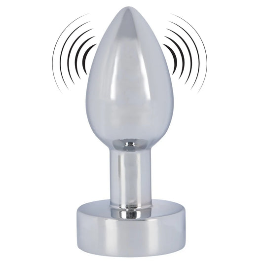 Anos Heavy Metal Butt Plug With Vibration Anal Plug Vibratör