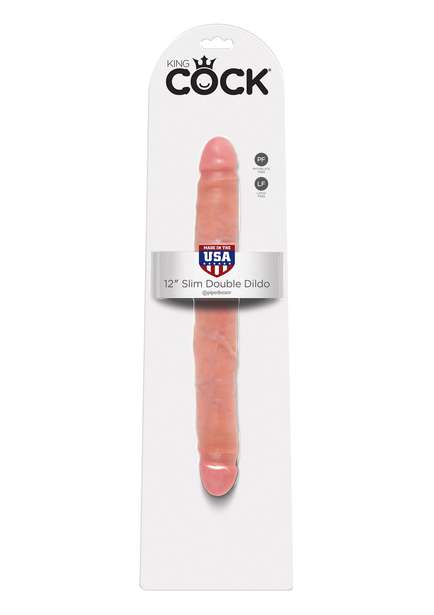 Pipedream King Cock 12 İnc Slim 30 Cm Çift Başlı Karamel Rengi Realistik Penis
